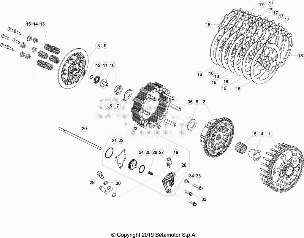 EMBRAYAGE POUR 350 RR 2020