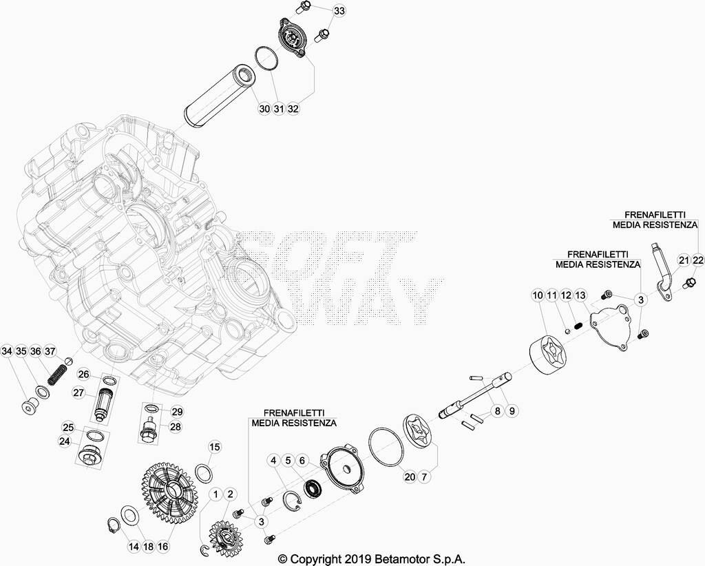 CIRCUIT DE LUBRIFICATION POUR 350 RR 2020