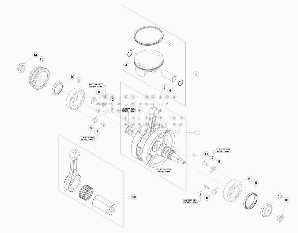 VILEBREQUINPISTON POUR 350 RACING 2019