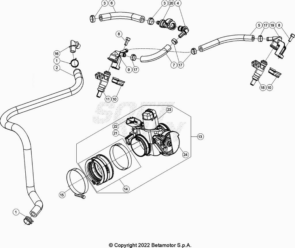 CORPS DINJECTION POUR 390 RACING 2019