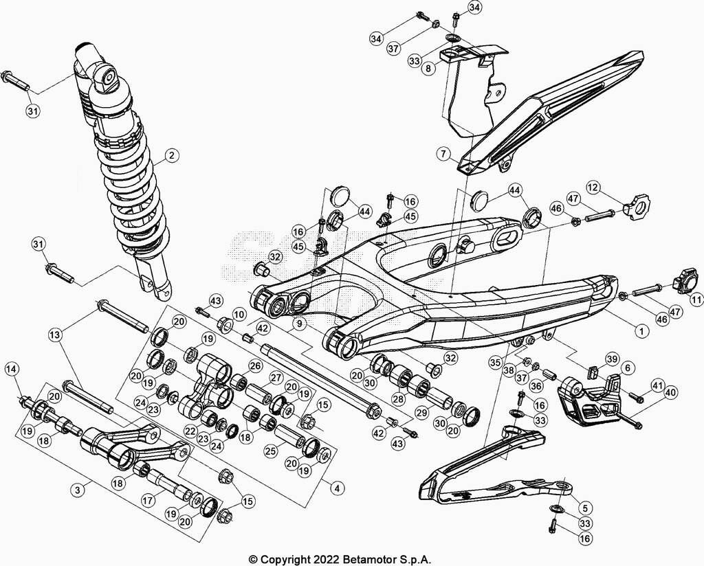 BRAS OSCILLANTBIELLETTES POUR 390 RR 2019
