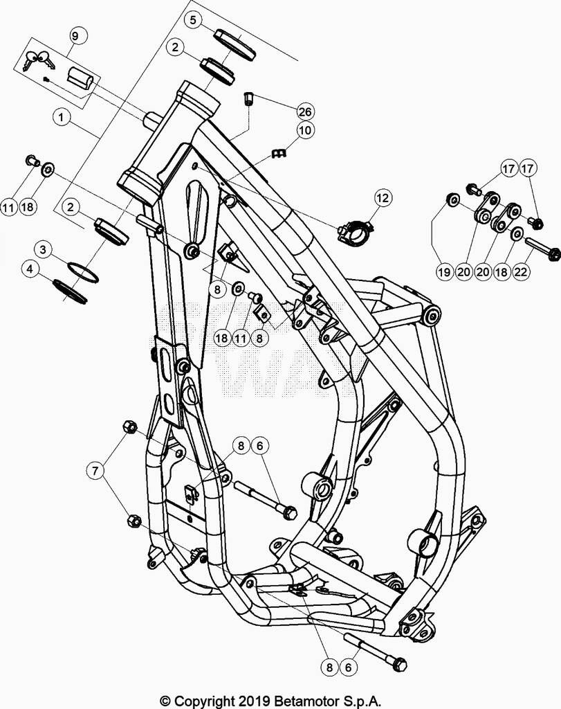 CADRE POUR 250 XTRAINER 2020