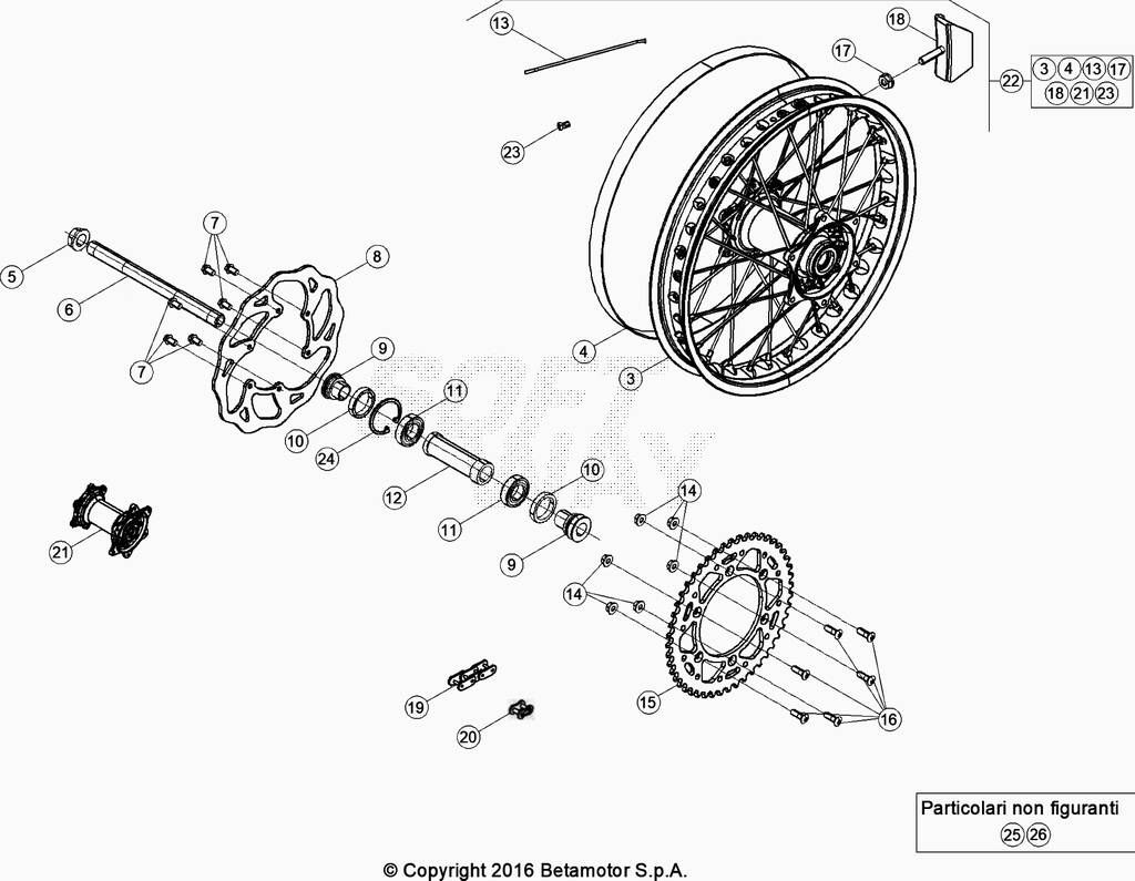 ROUE ARRIERE POUR 250 XTRAINER 2020