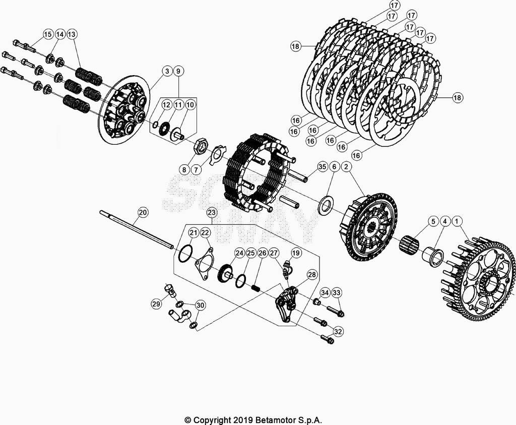 EMBRAYAGE POUR 250 XTRAINER 2021