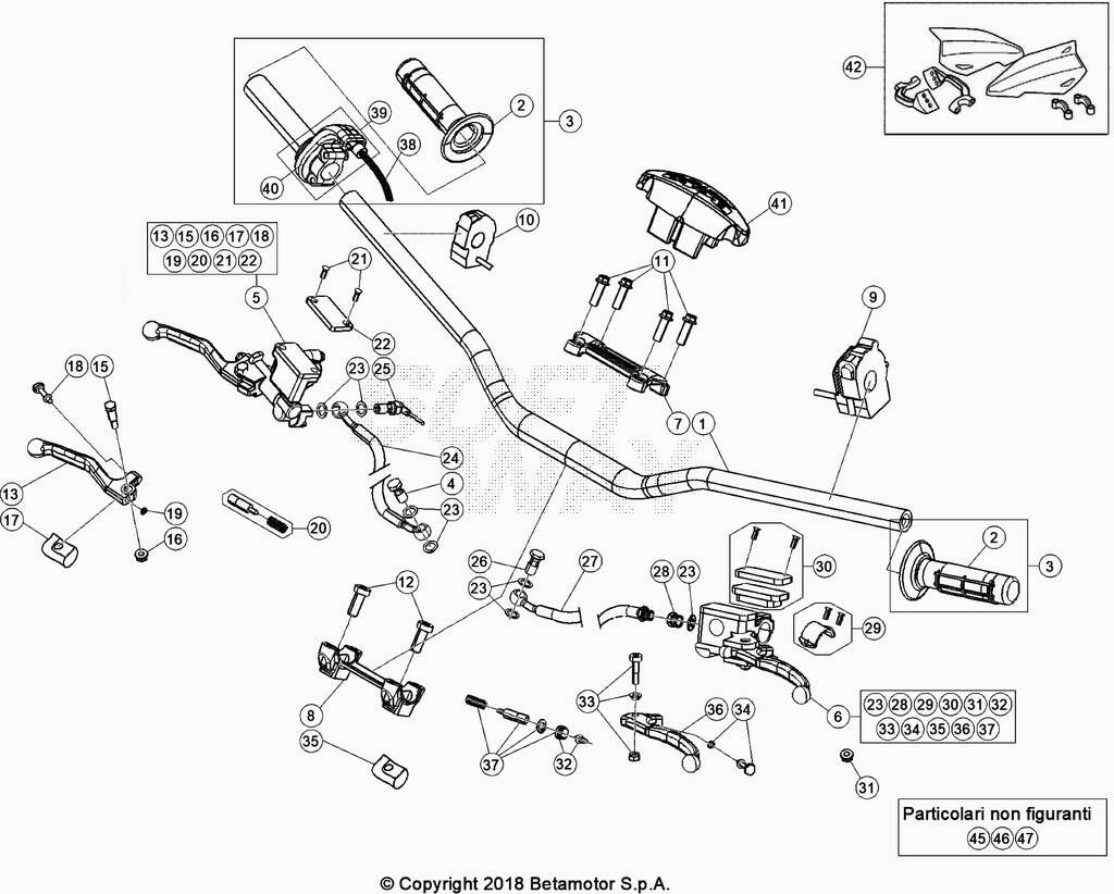 GUIDONCOMMANDE POUR 125 RACING 2020