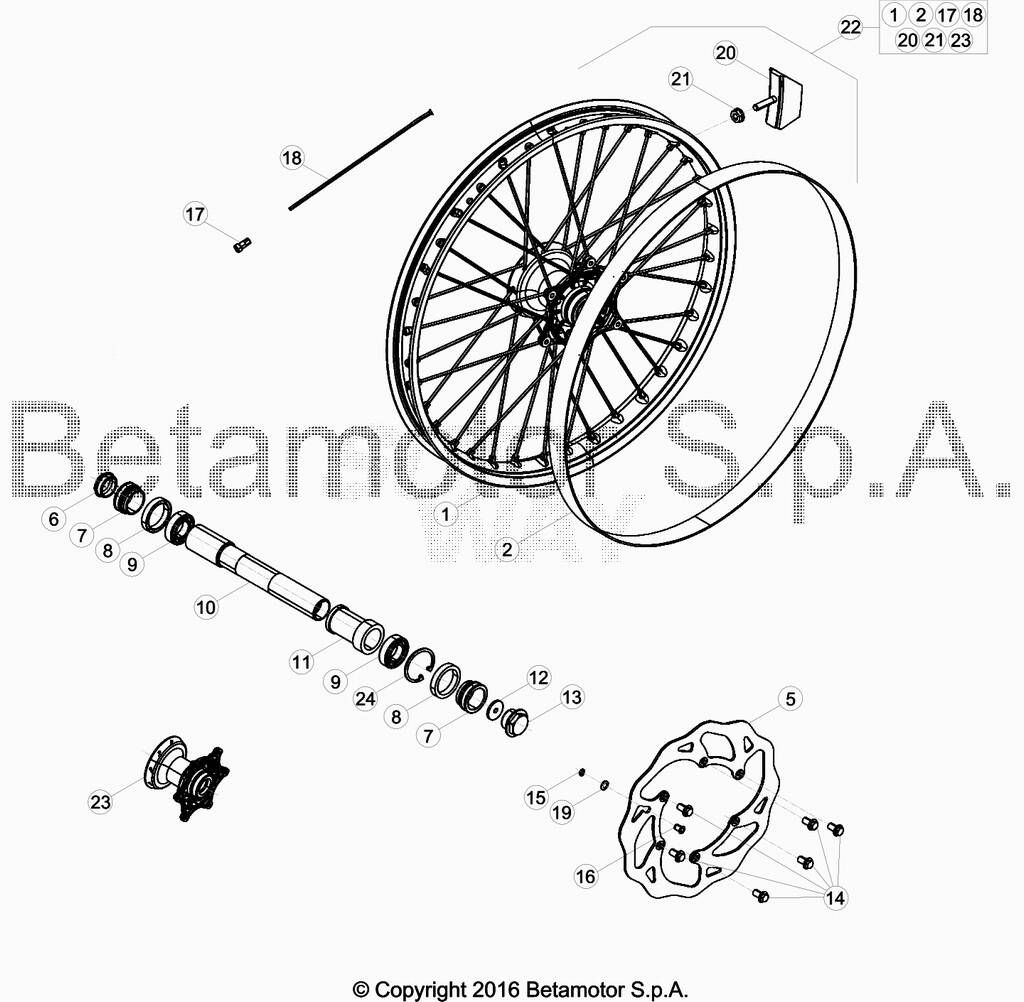 ROUE AVANT POUR 125 RACING 2019