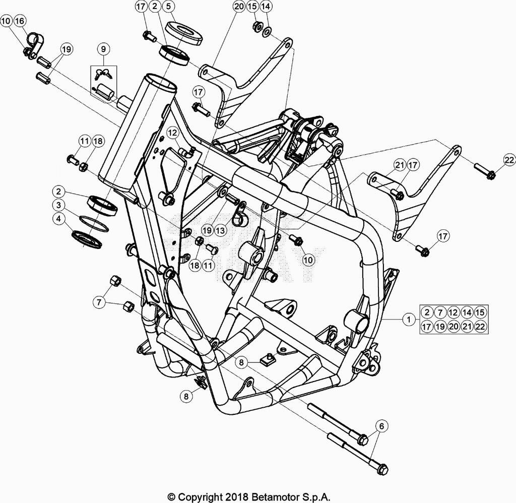 CADRE POUR 125 RACING 2019