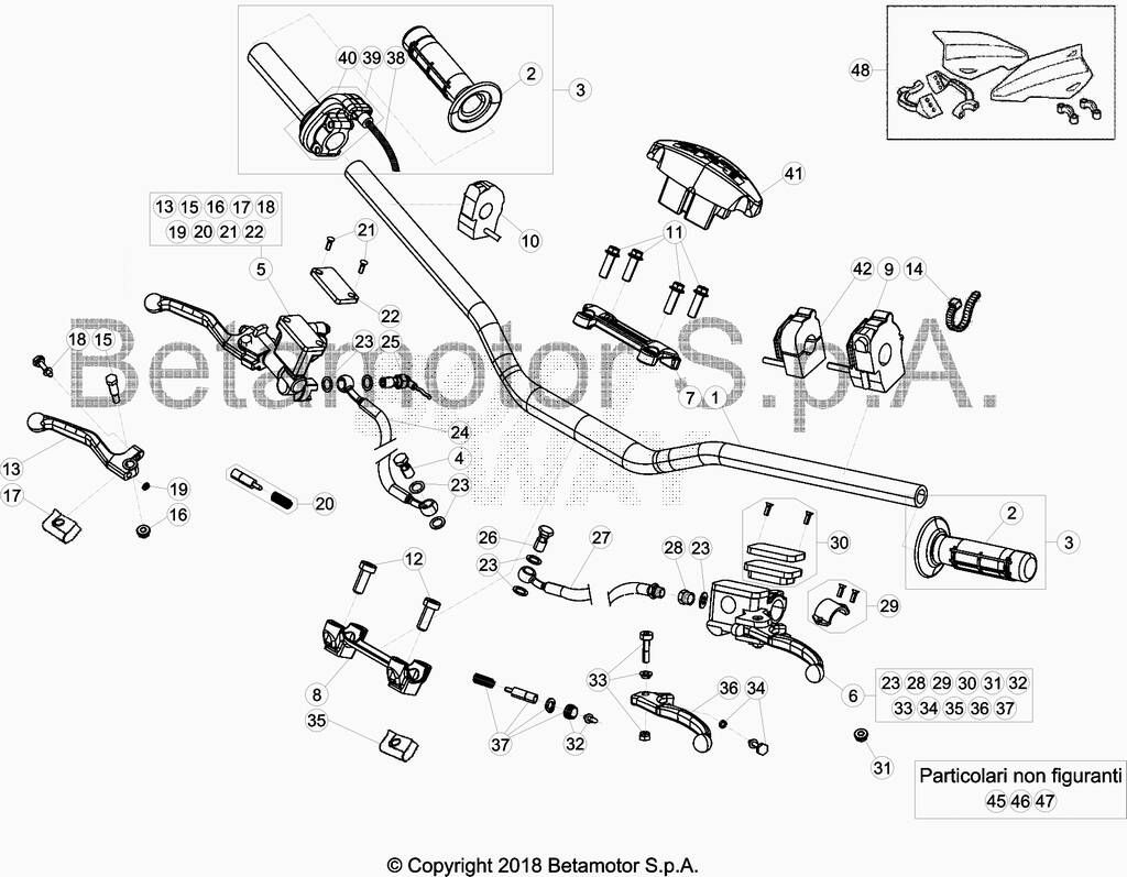 GUIDONCOMMANDE POUR 125 RACING 2019