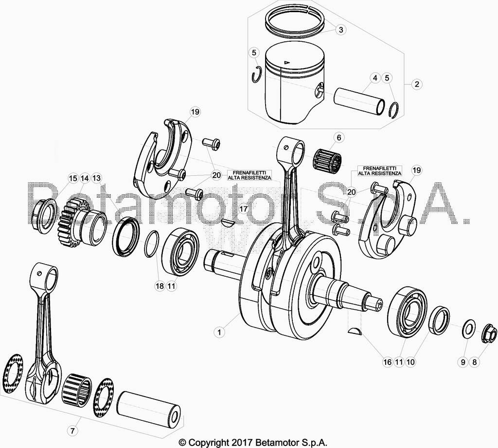 VILEBREQUINPISTON POUR 125 RACING 2019