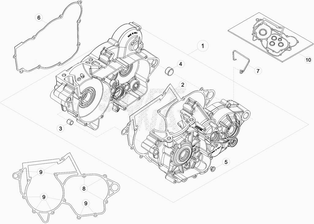 CARTER MOTEUR POUR 250 RR 2018