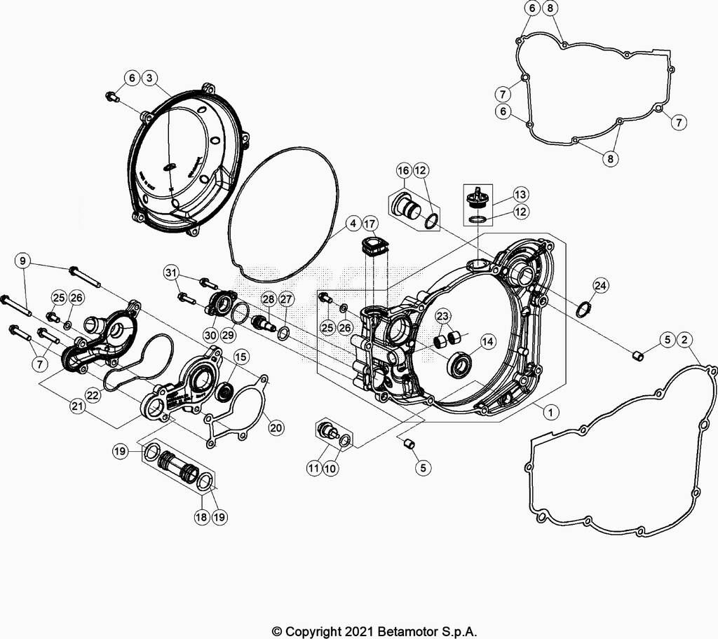 CARTER EMBRAYAGEALLUMAGE POUR 250 RR 2019