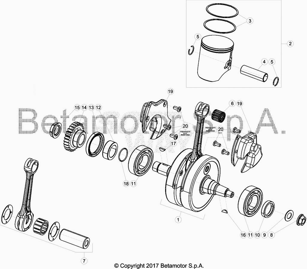 VILEBREQUINPISTON POUR 250 XTRAINER 2019