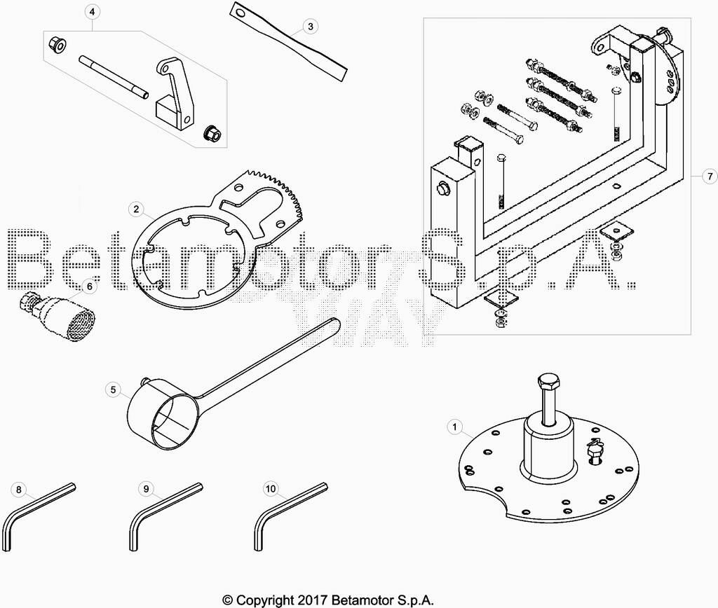 OUTILLAGE CHASSIS POUR 250 XTRAINER 2019