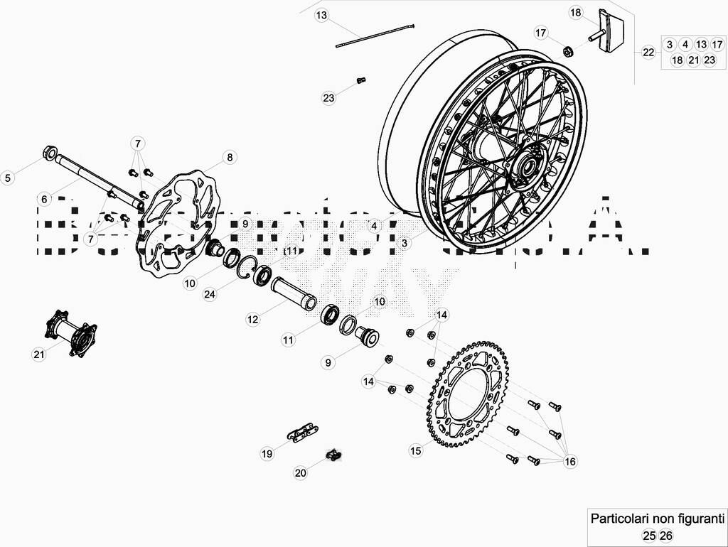 ROUE ARRIERE POUR 250 RACING 2019