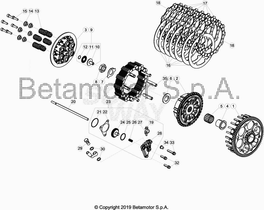 EMBRAYAGE POUR 250 RR 2019