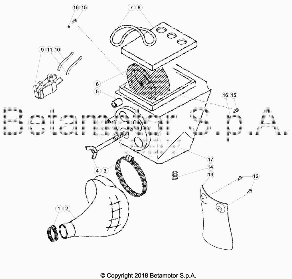 BOITE A AIR POUR BETA 50 ENDURO RACING 2018