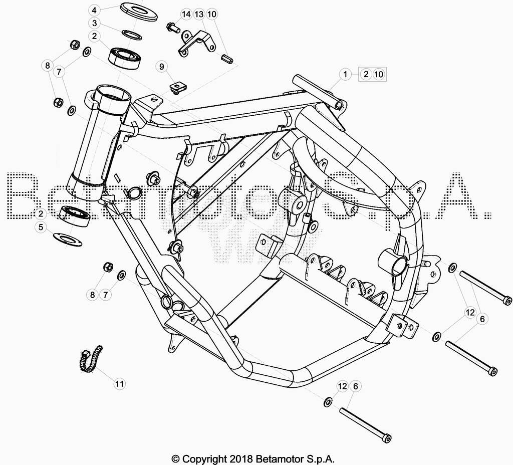 CHASSIS POUR BETA 50 ENDURO SPORT 2018