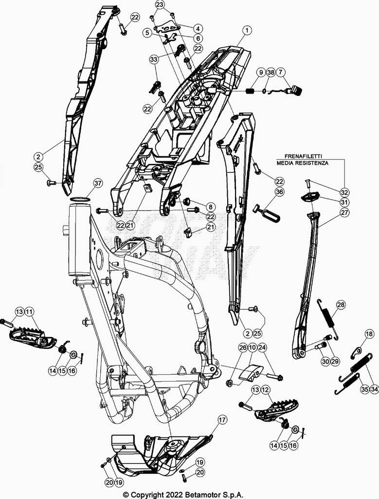 BOUCLE ARRIERE POUR 125 RACING 2022