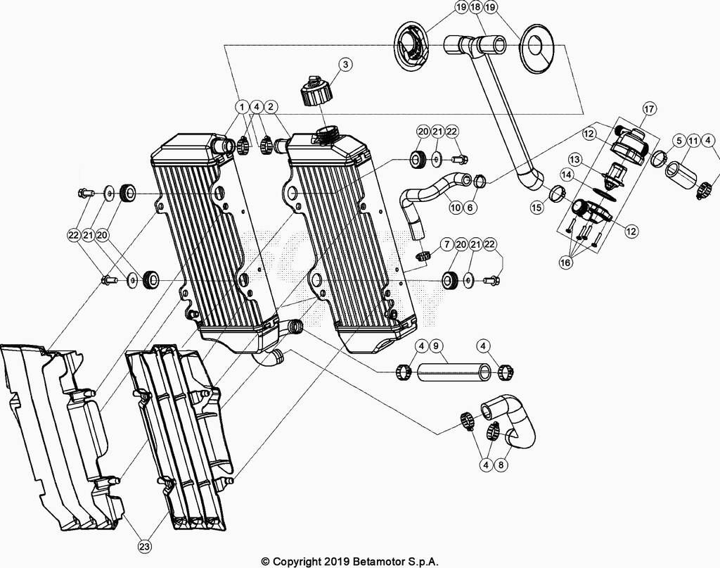 CIRCUIT DE REFROIDISSEMENT POUR 125 RACING 2022