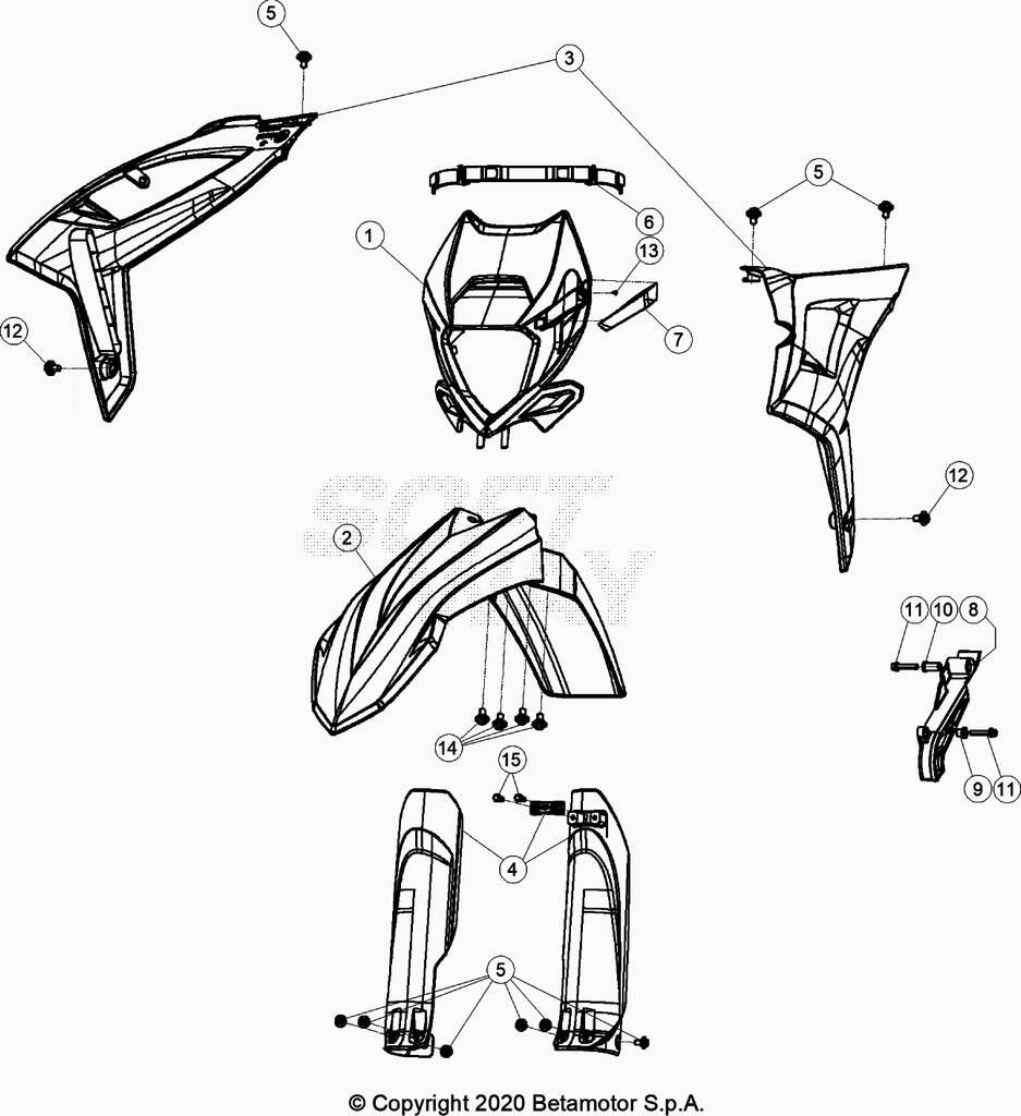 CARENAGE POUR BETA 200 RR STANDARD 2021