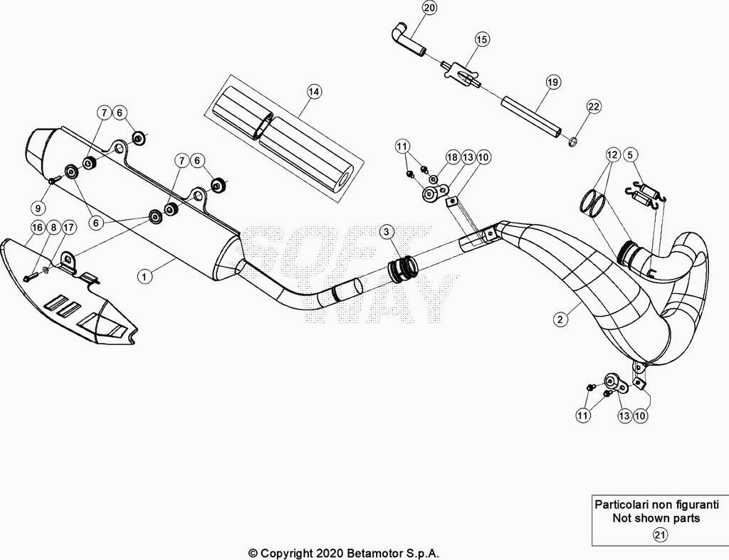 ECHAPPEMENT POUR 250 RACING 2021