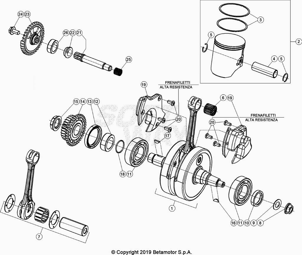 VILEBREQUINPISTON POUR 300 XTRAINER 2021