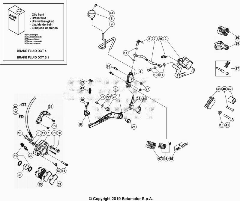 FREINS POUR BETA 50 RR ENDURO STD BLANC 2020