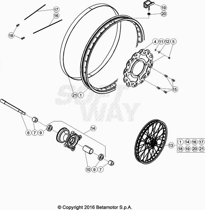 ROUE AVANT POUR BETA 50 ENDURO RACING 2020