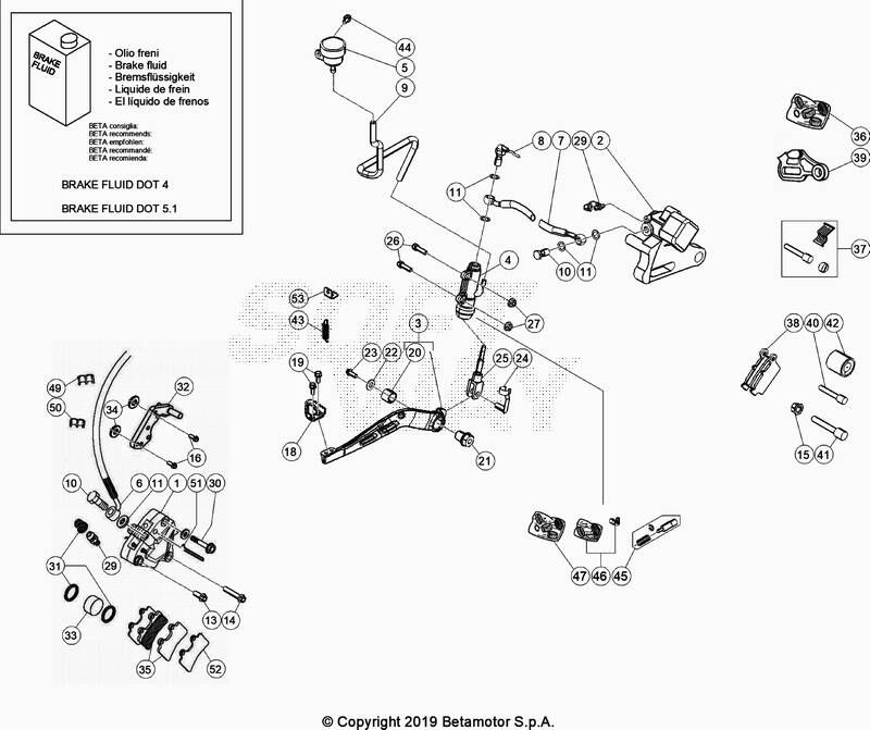 FREINS POUR BETA 50 RR MOTARD STD BLANC 2020