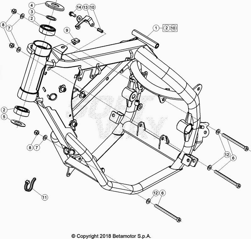 CHASSIS POUR BETA 50 SUPERMOTARD SPORT BLANC 2020