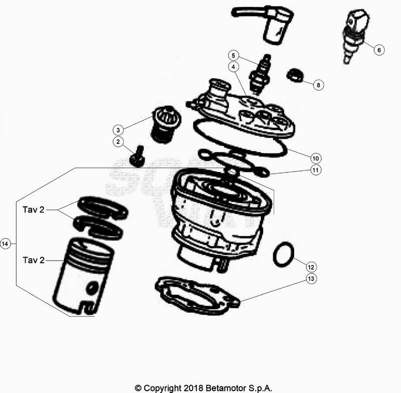 CYLINDRE CULASSE POUR BETA 50 RR MOTARD STD NOIR 2020