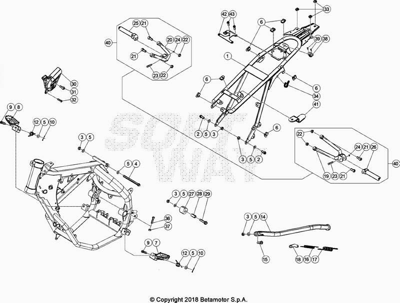 BOUCLE ARRIERE POUR BETA 50 RR MOTARD TRACK R 2020
