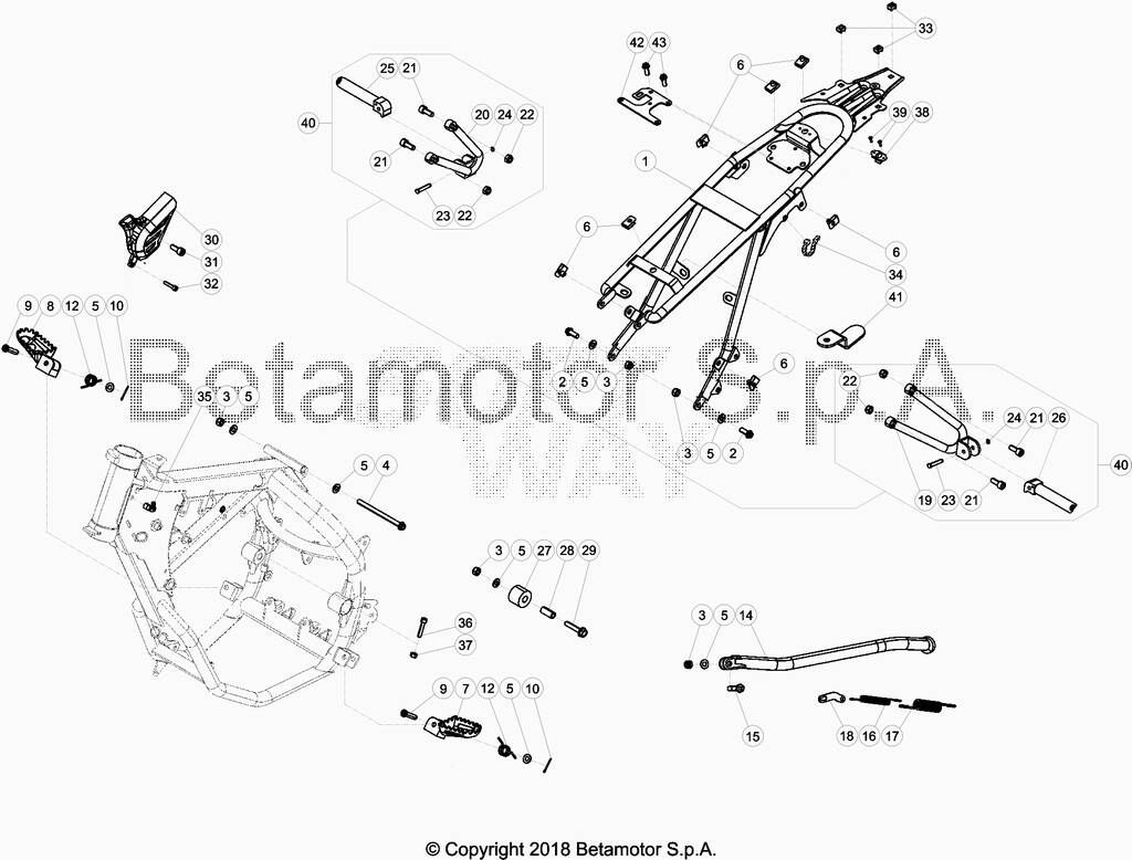 BOUCLE ARRIERE POUR BETA 50 ENDURO RACING 2018