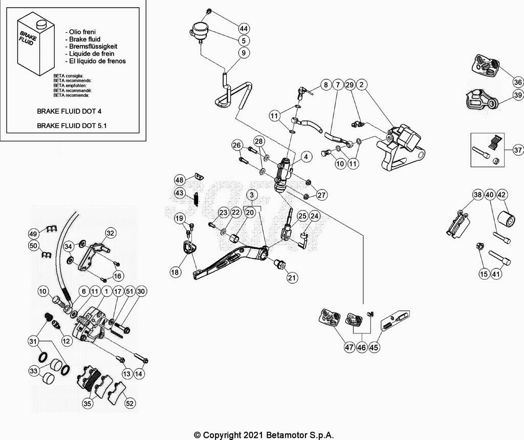 FREINS POUR BETA 50 RR MOTARD STD 2019