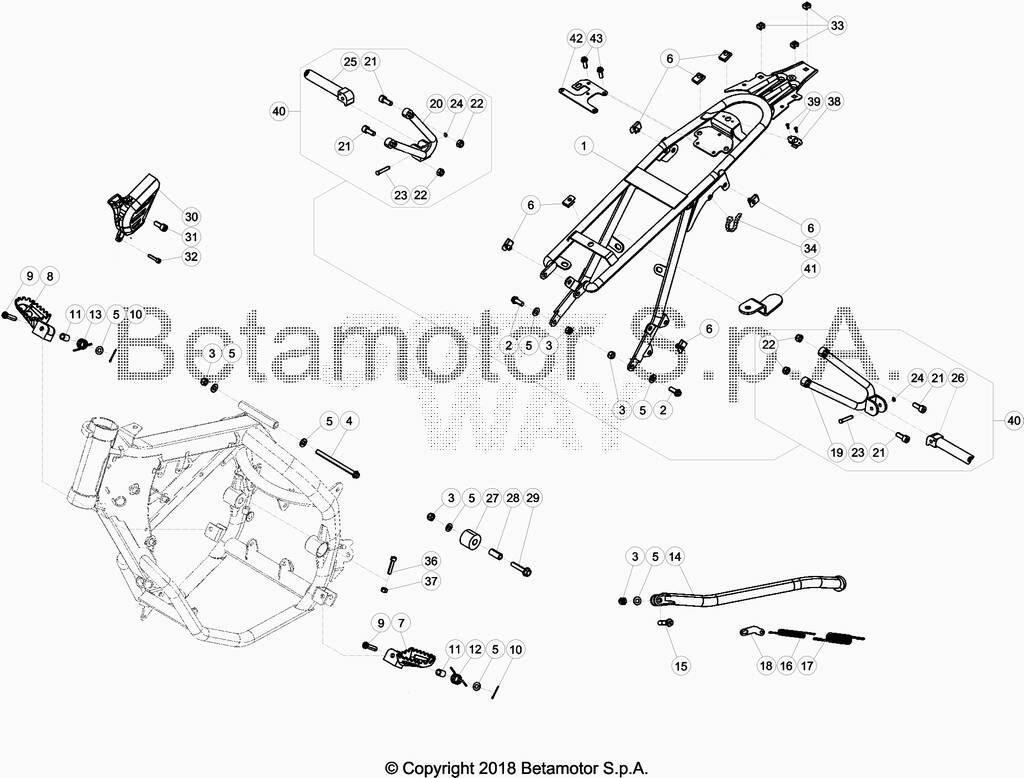 BOUCLE ARRIERE POUR BETA 50 SUPERMOTARD SPORT 2019