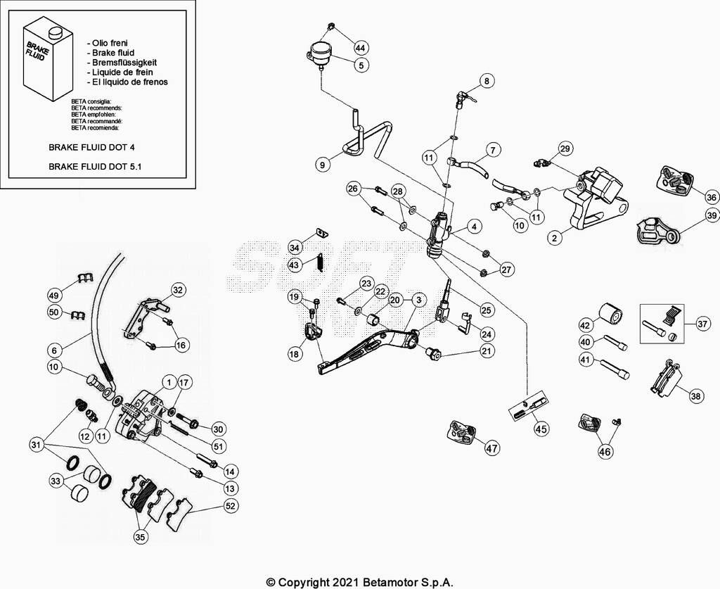 FREINS POUR BETA 50 RR ENDURO STD 2018