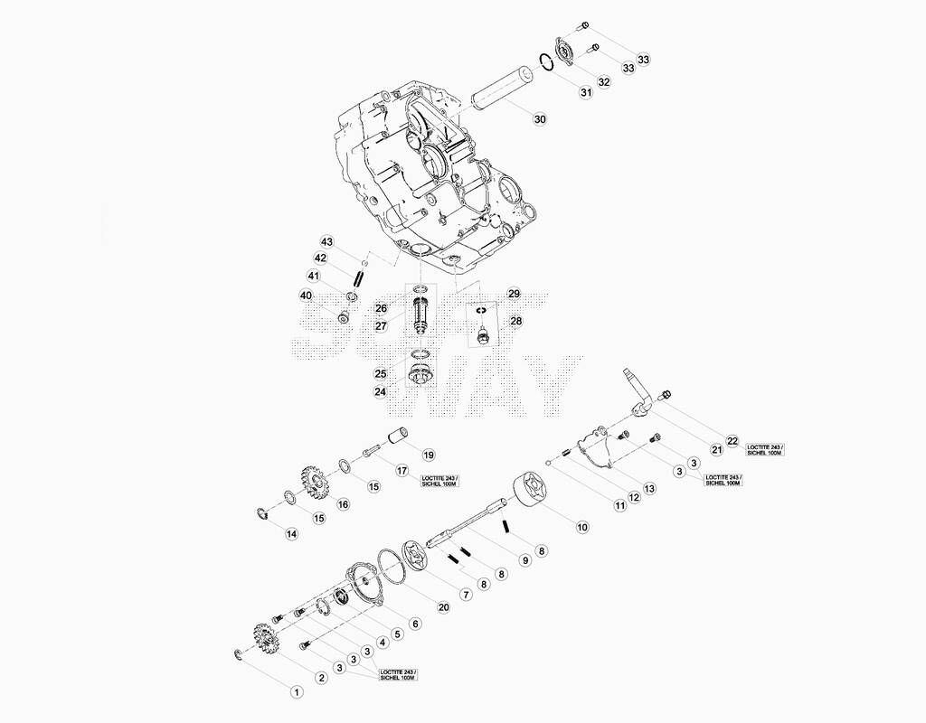 CIRCUIT DE LUBRIFICATION POUR 390 RR 2019
