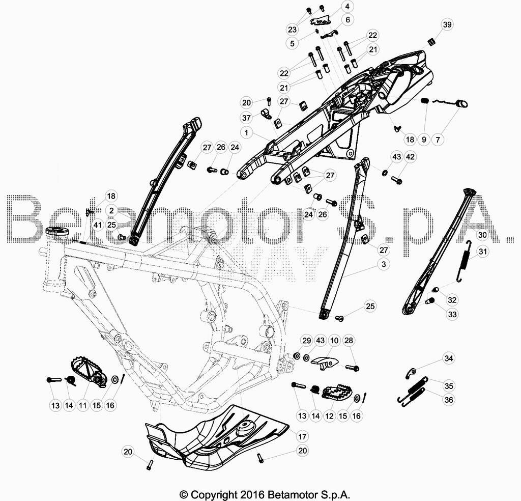 BOUCLE ARRIERE POUR 250 XTRAINER 2019