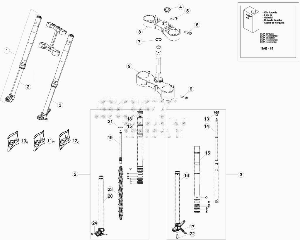 FOURCHE POUR 250 XTRAINER 2019
