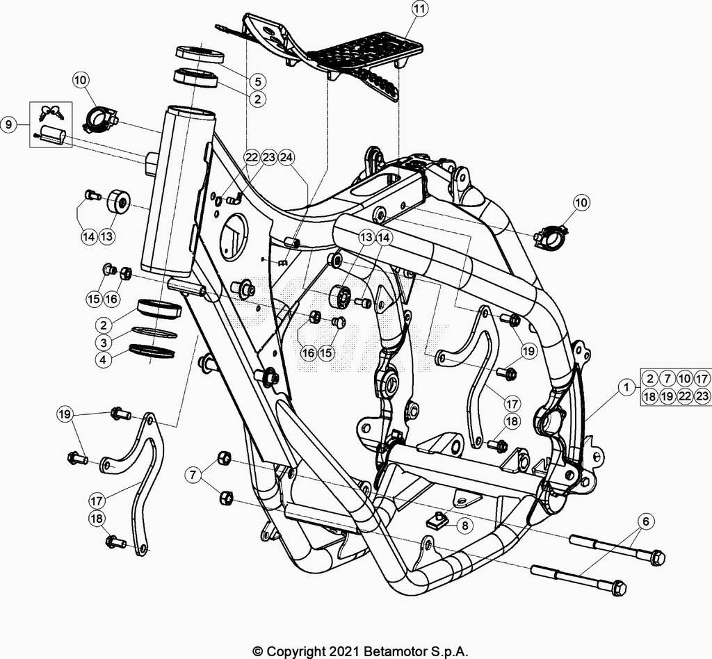 CADRE POUR 125 RACING 2022