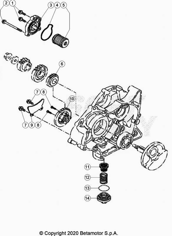CIRCUIT HUILE POUR SUPERMOTARD 125 4T LC BLANC 2020