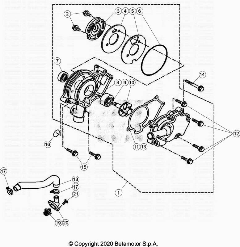 POMPE A EAU POUR SUPERMOTARD 125 4T LC BLEU 2020
