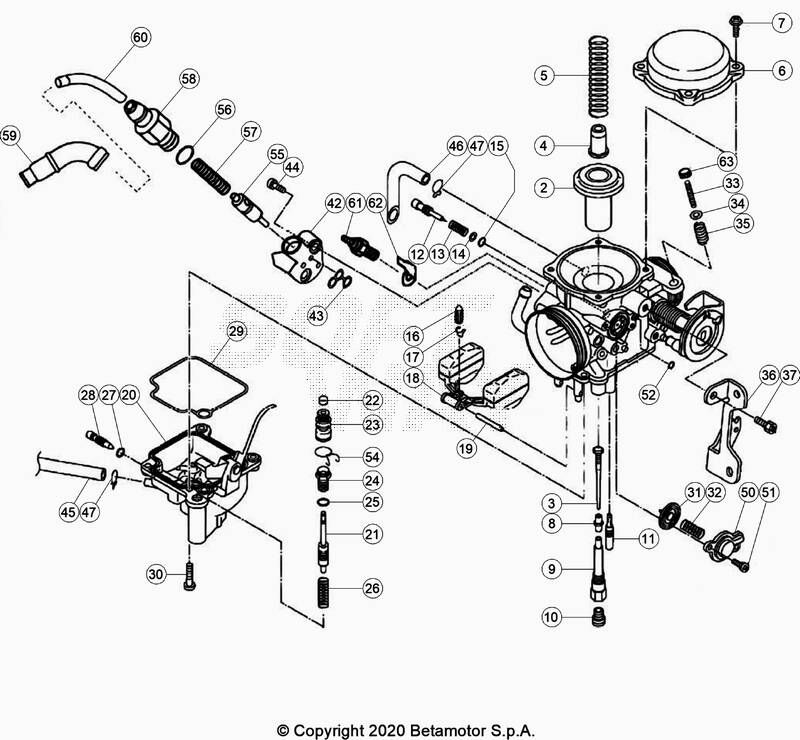 CARBURATEUR POUR ENDURO 125 4T LC NOIR 2020