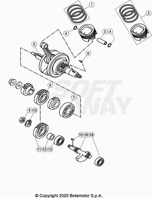 VILLEBREQUIN PISTON POUR ENDURO 125 4T LC NOIR 2020