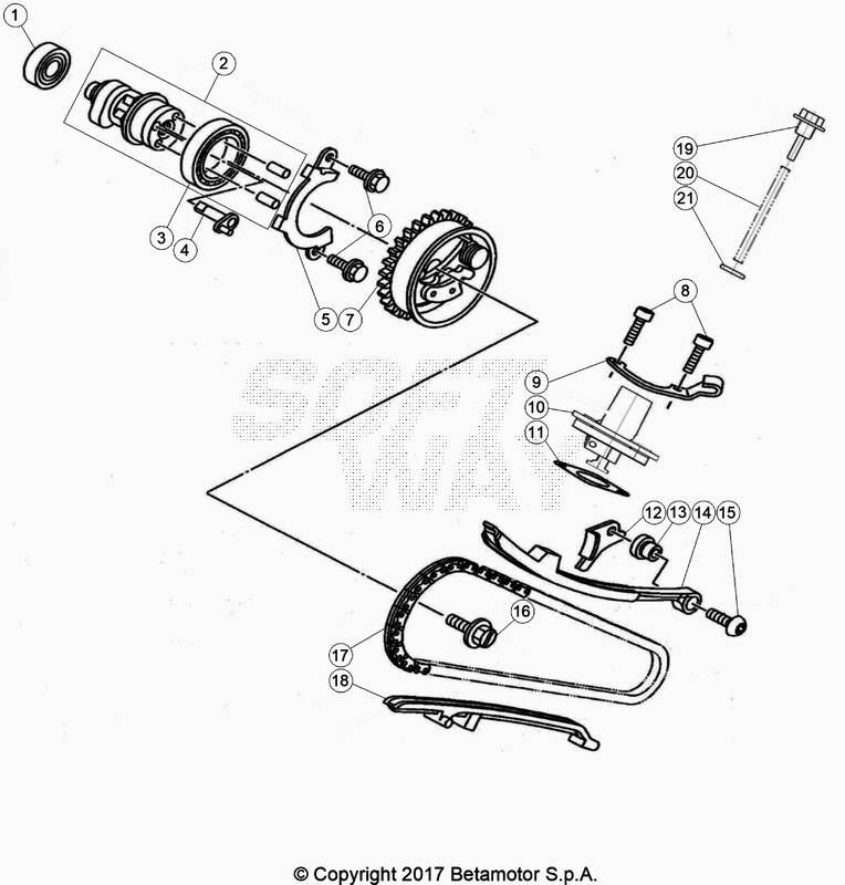 DISTRIBUTION POUR ENDURO 125 4T LC BLEU 2020