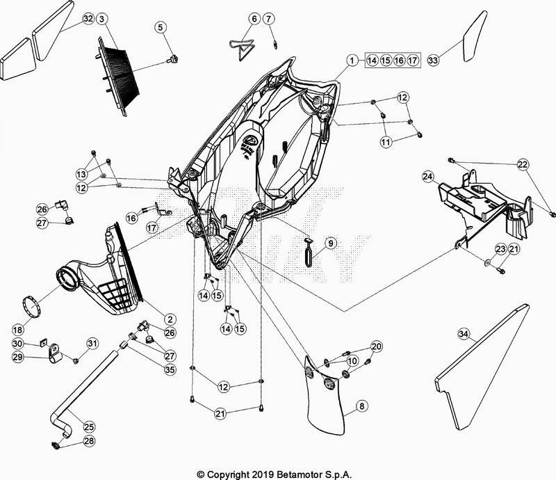 BOITE A AIR POUR ENDURO 125 4T LC BLANC 2020