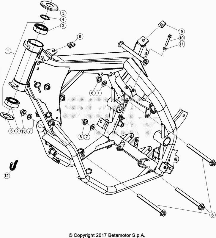 CHASSIS POUR ENDURO 125 4T LC BLEU 2020
