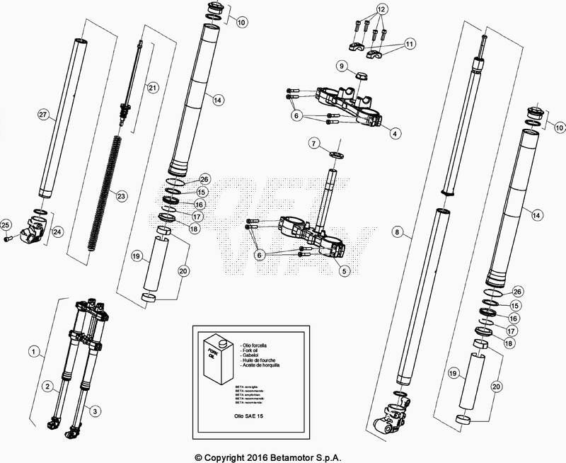 FOURCHE POUR ENDURO 125 4T LC NOIR 2020