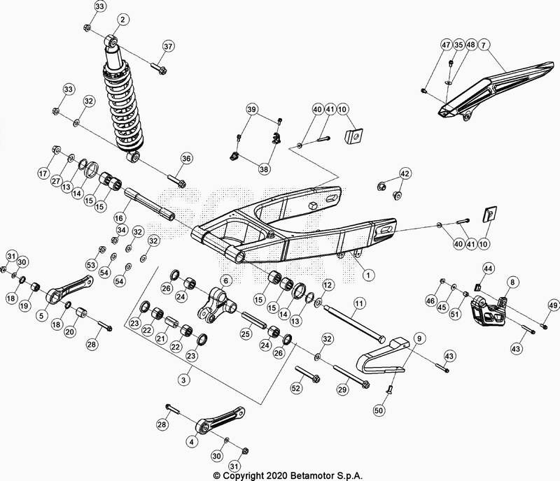 BRAS OSCILLANT POUR ENDURO 125 4T LC BLEU 2020