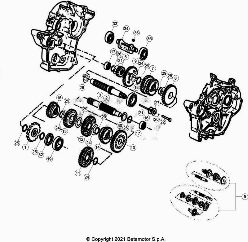 BOITE A VITESSE POUR BETA 50 RR MOTARD STD BLANC 2021